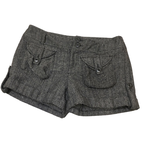 Tweed blend herringbone shorts - Picture 1 of 4